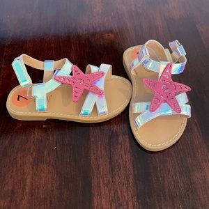 Maggie & Zoe kids starfish sandals. Size 7